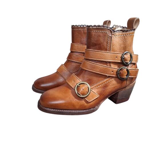 Bed-Stu Oak Tree Farms Bady Women's 6.5 Hand Crafted Leather Steampunk Boots - Picture 1 of 13